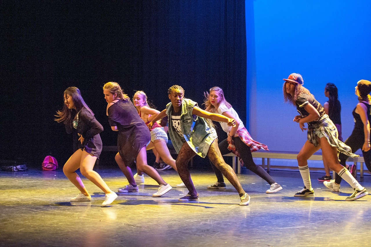 dance students rehearsing on stage in Winnipeg